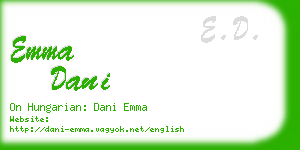 emma dani business card